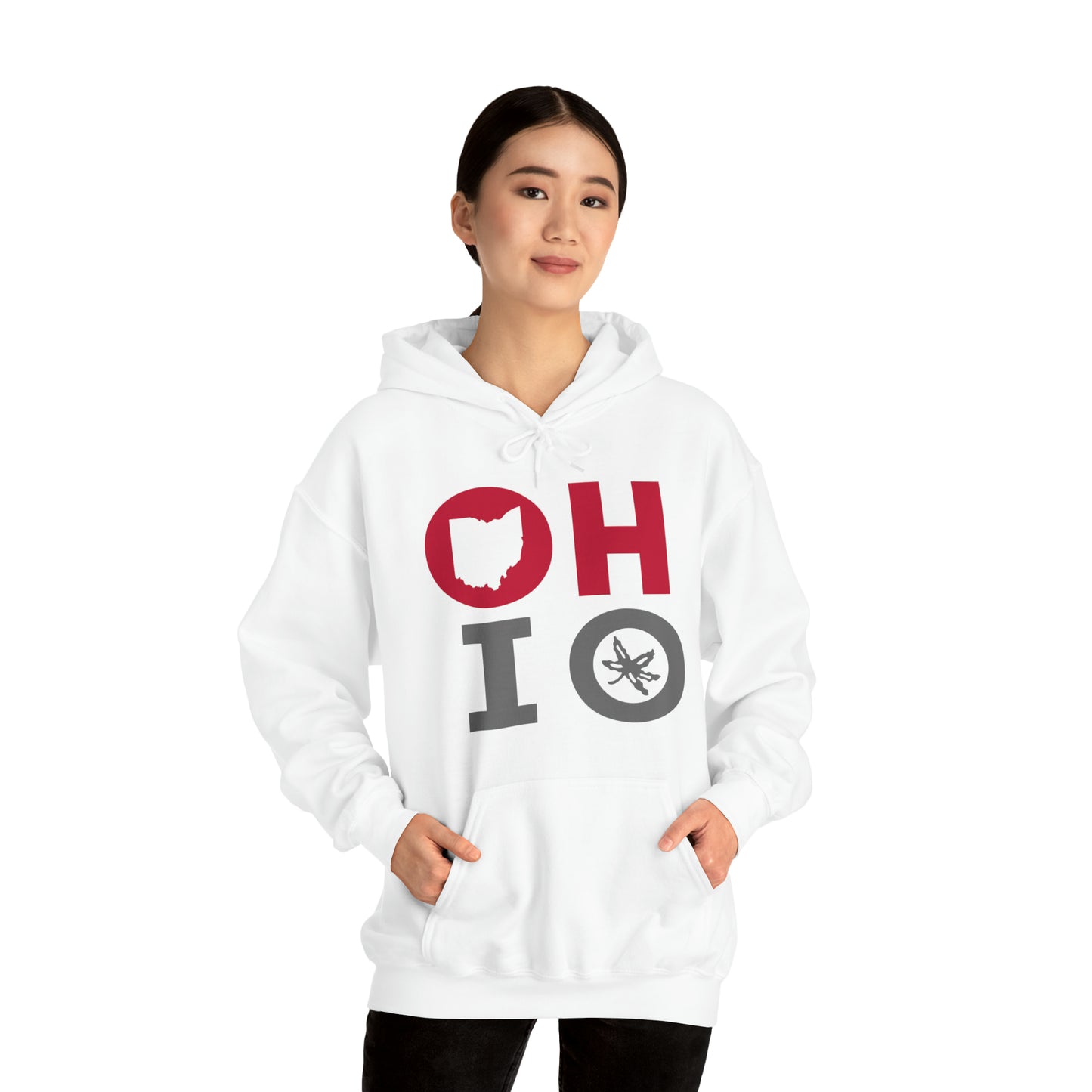 Ohio Scarlet and Gray Hooded Sweatshirt