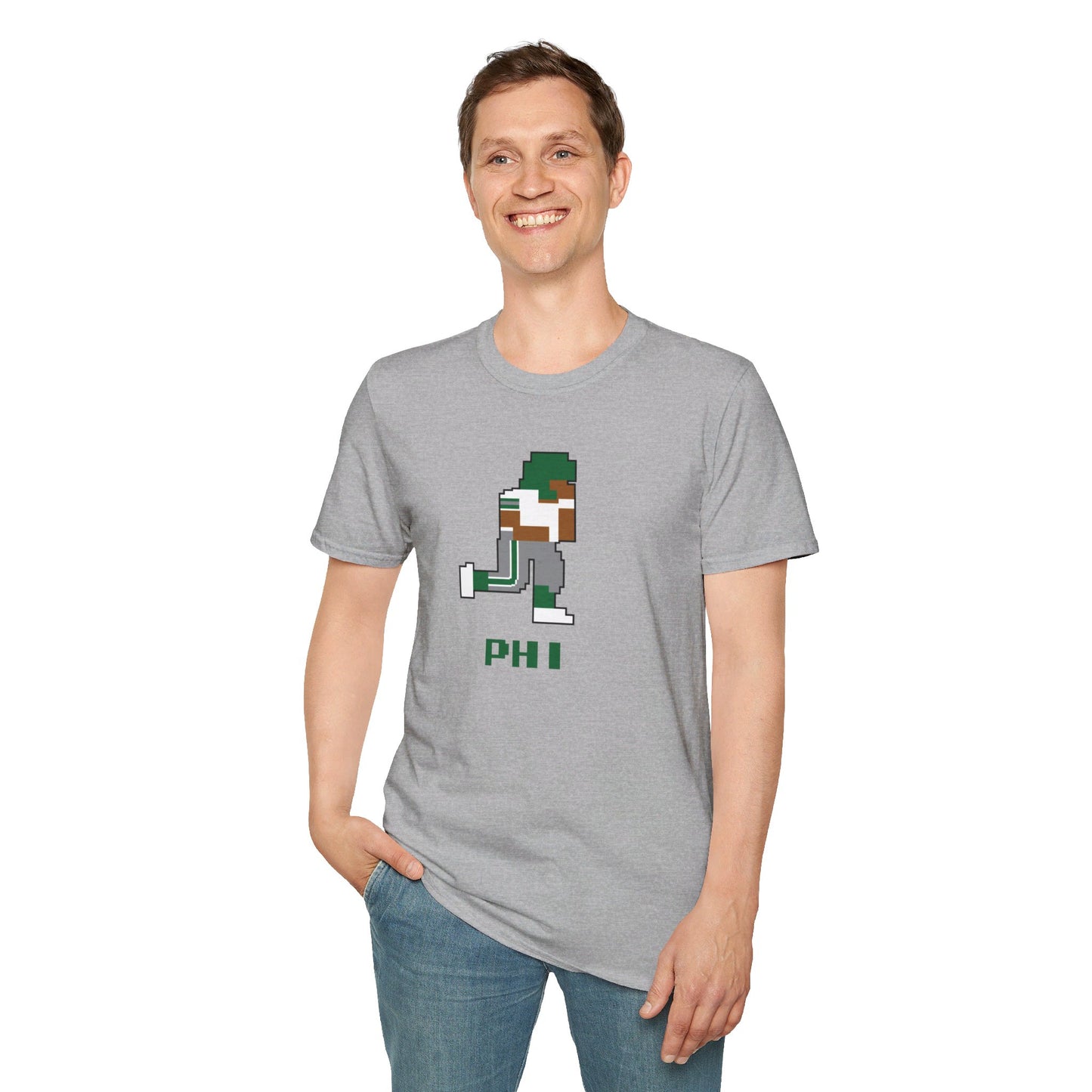 8-Bit Retro Philadelphia Football Unisex Softstyle T-Shirt