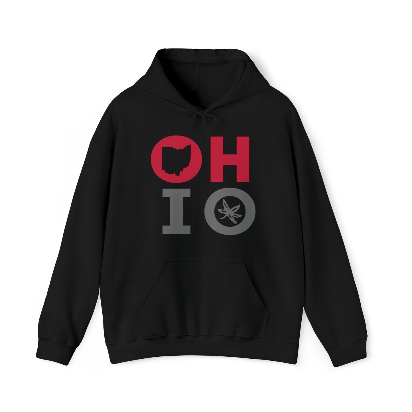 Ohio Scarlet and Gray Hooded Sweatshirt