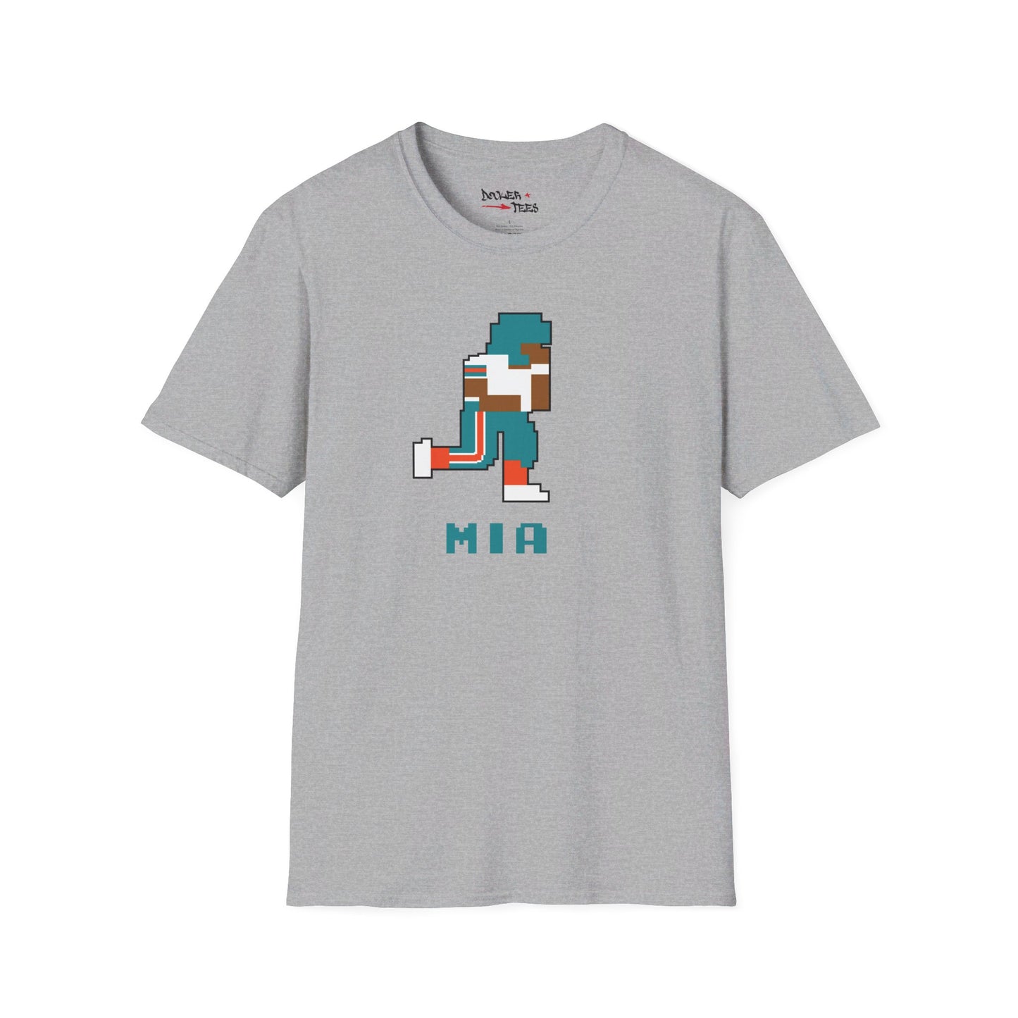 8-Bit Retro Miami Football Unisex Softstyle T-Shirt