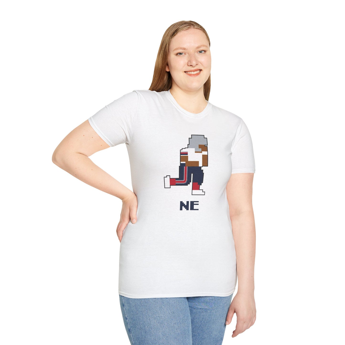 8-Bit Retro New England Patriots Unisex Softstyle T-Shirt