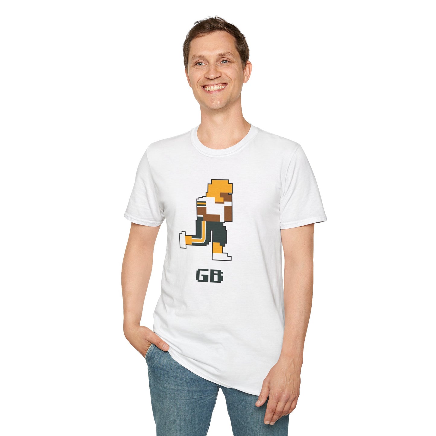 8-Bit Retro Green Bay Packers Unisex Softstyle T-Shirt