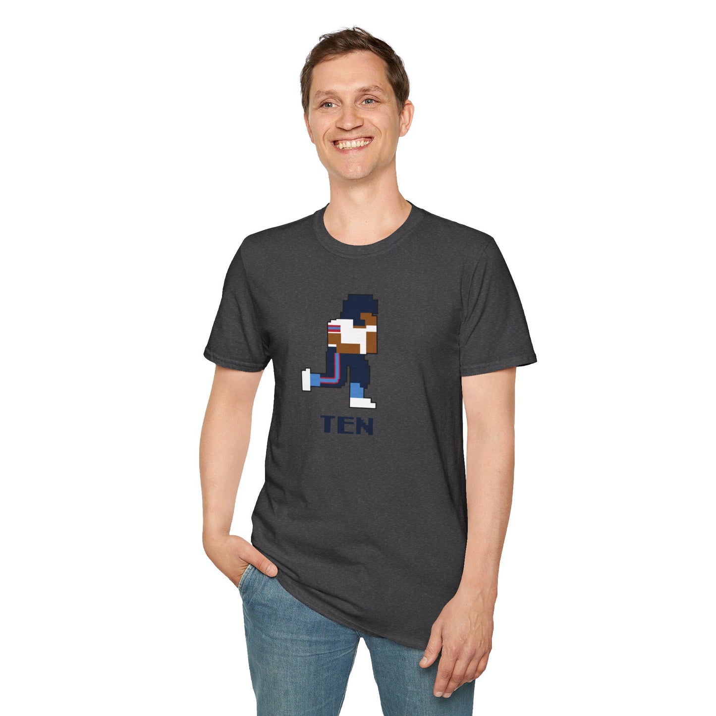 8-Bit Retro Tennessee Football Unisex Softstyle T-Shirt