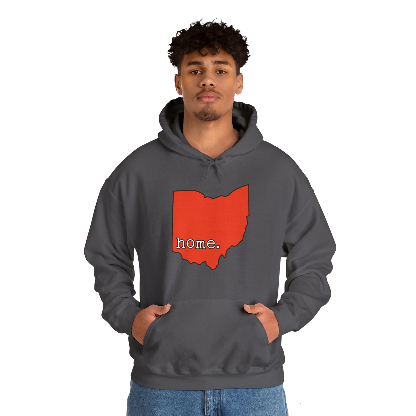 Ohio Home - Orange and Brown Hooded Sweatshirt