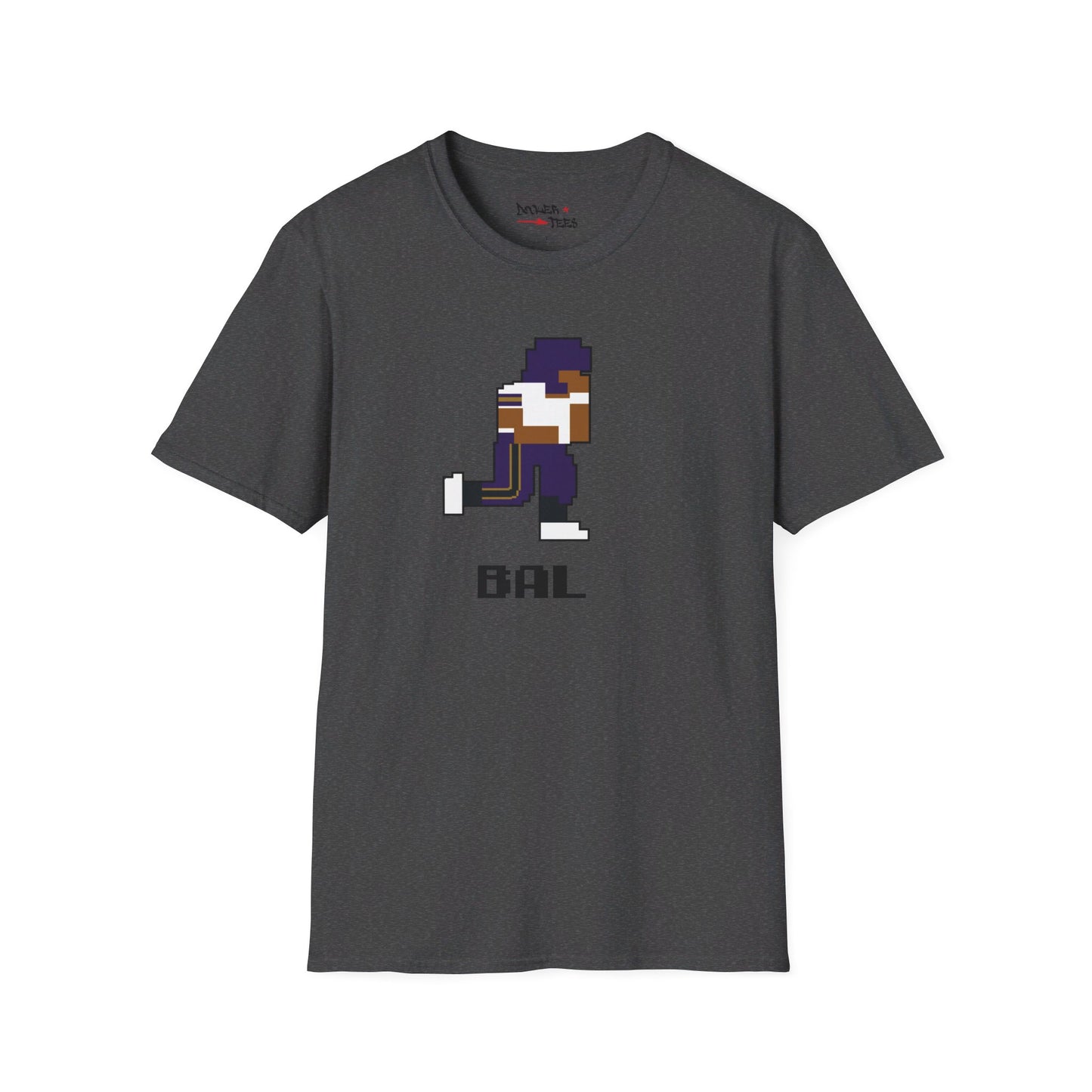 8-Bit Retro Baltimore Football Unisex Softstyle T-Shirt