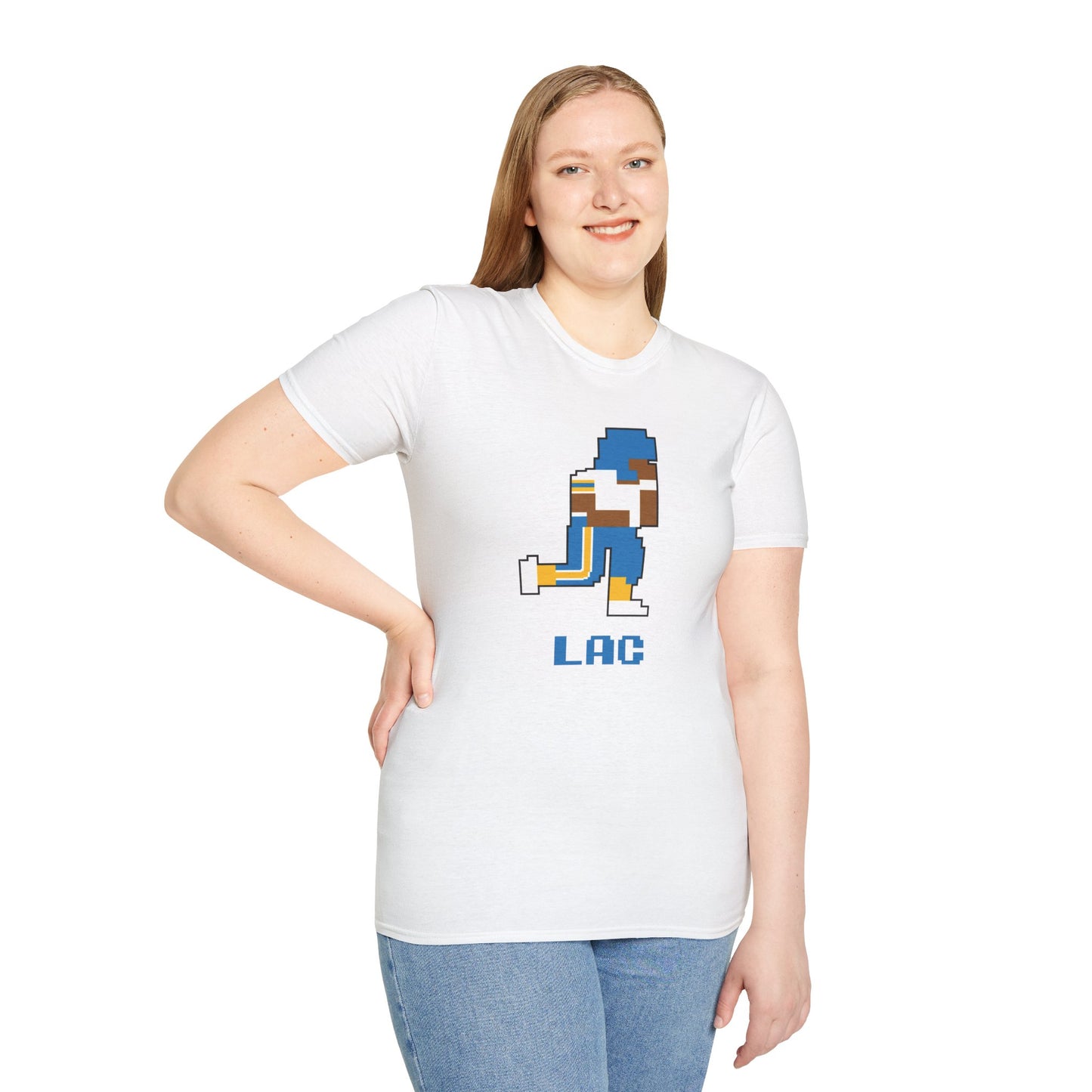 8-Bit Retro Los Angeles Chargers Unisex Softstyle T-Shirt