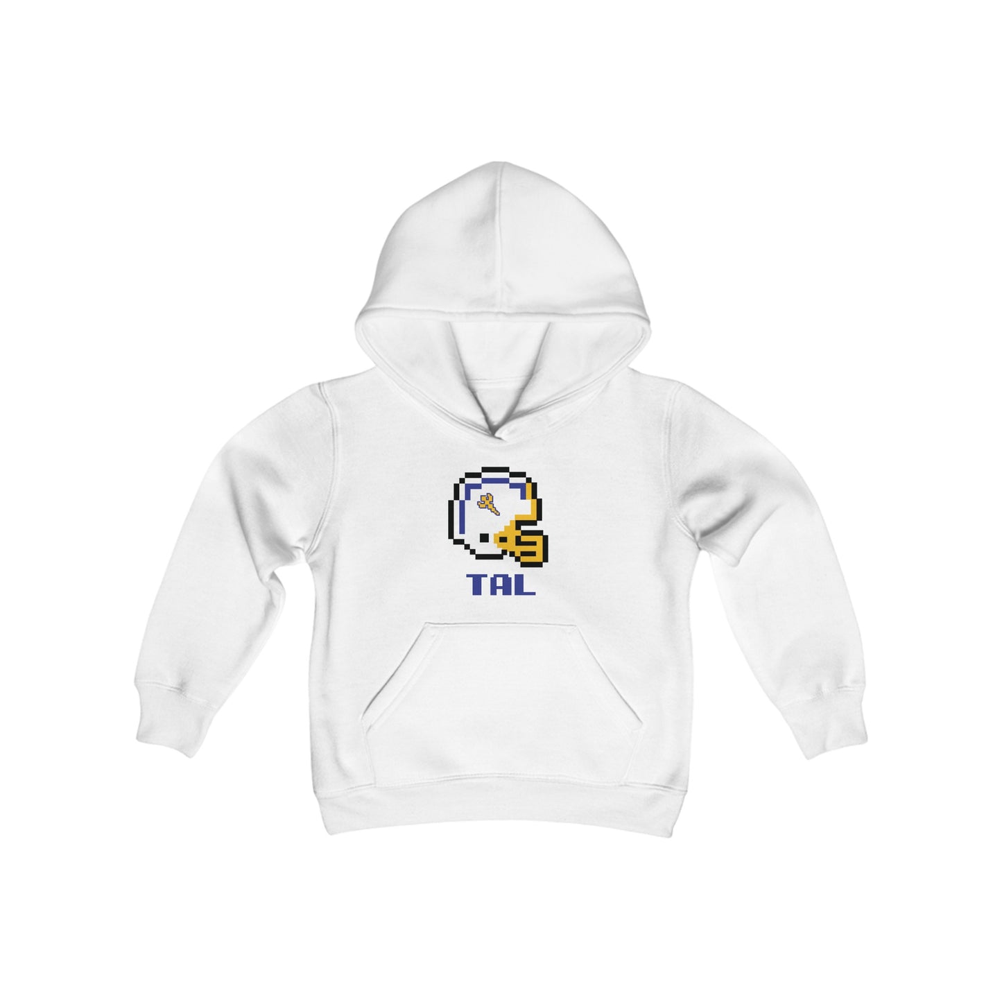 8-Bit Retro Tallmadge Helmet Youth Heavy Blend Hoodie