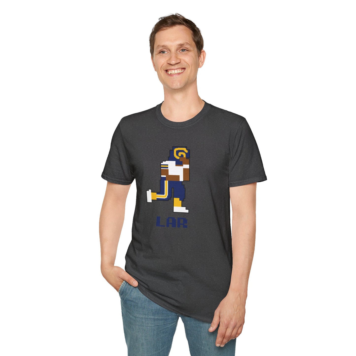 8-Bit Retro Los Angeles Rams Unisex Softstyle T-Shirt