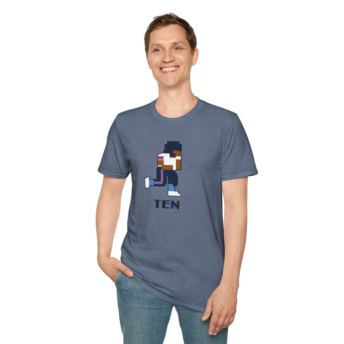 8-Bit Retro Tennessee Football Unisex Softstyle T-Shirt