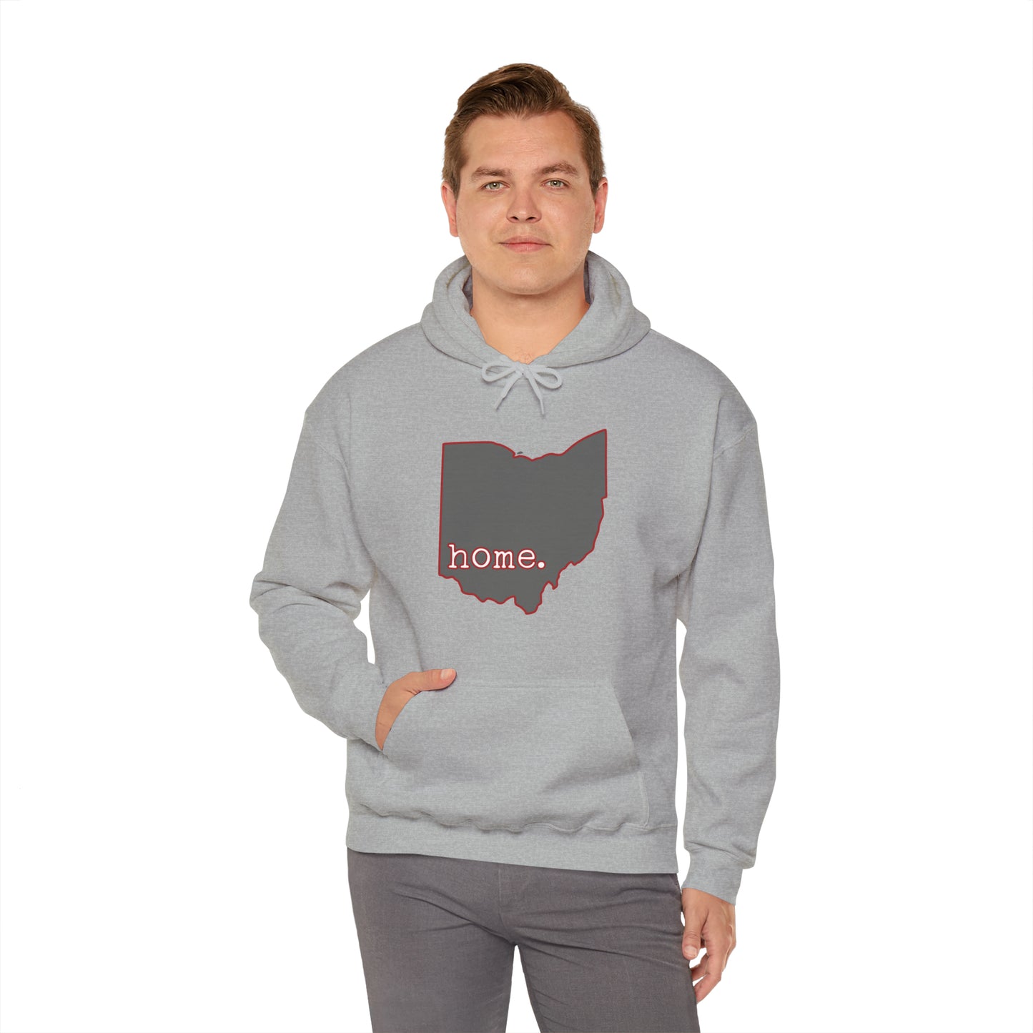 Ohio Home - Scarlet and Gray Hooded Sweatshirt