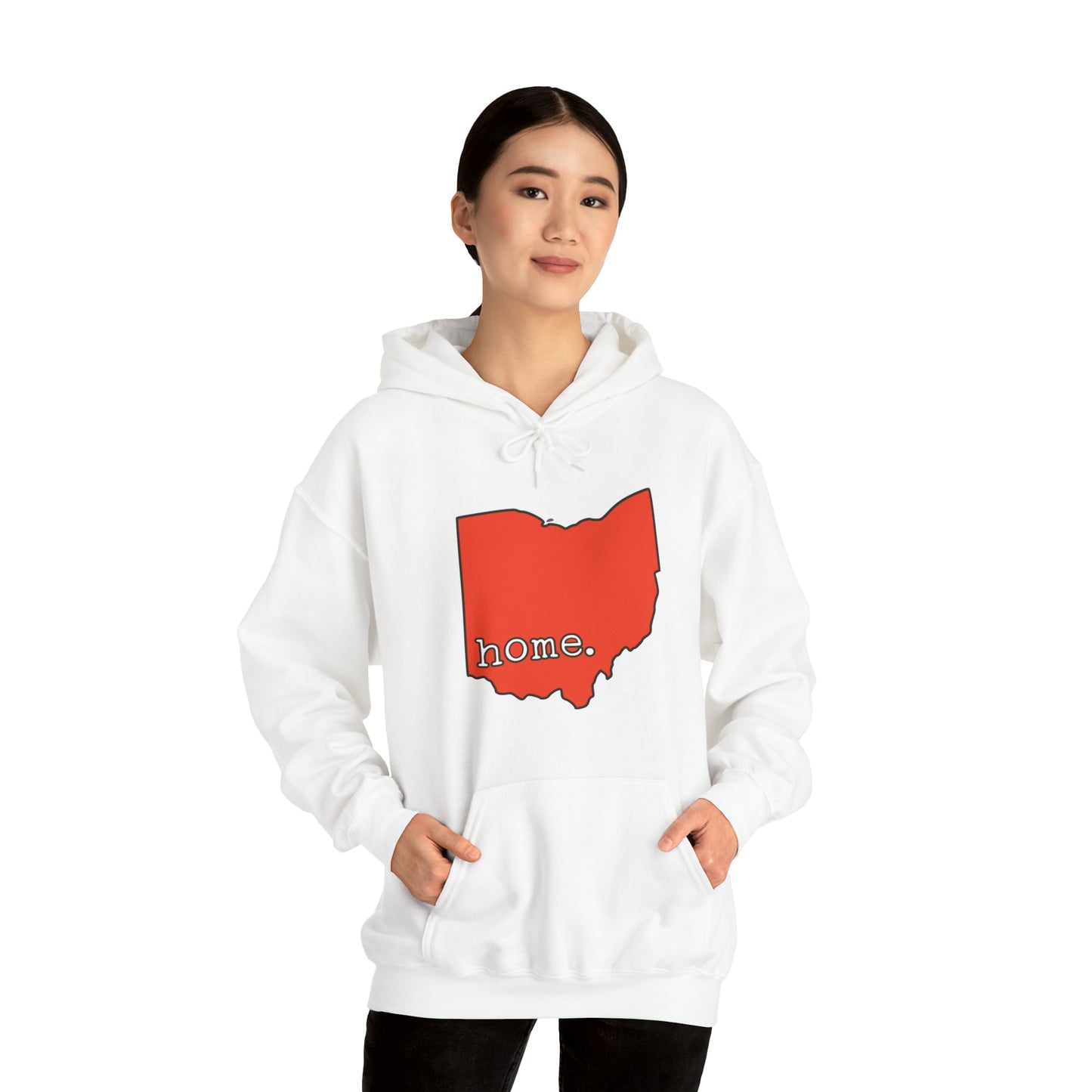 Ohio Home - Orange and Brown Hooded Sweatshirt