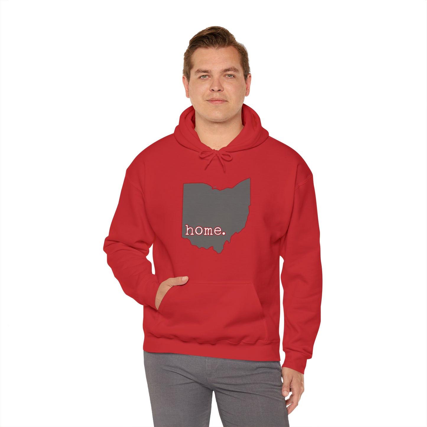 Ohio Home - Scarlet and Gray Hooded Sweatshirt