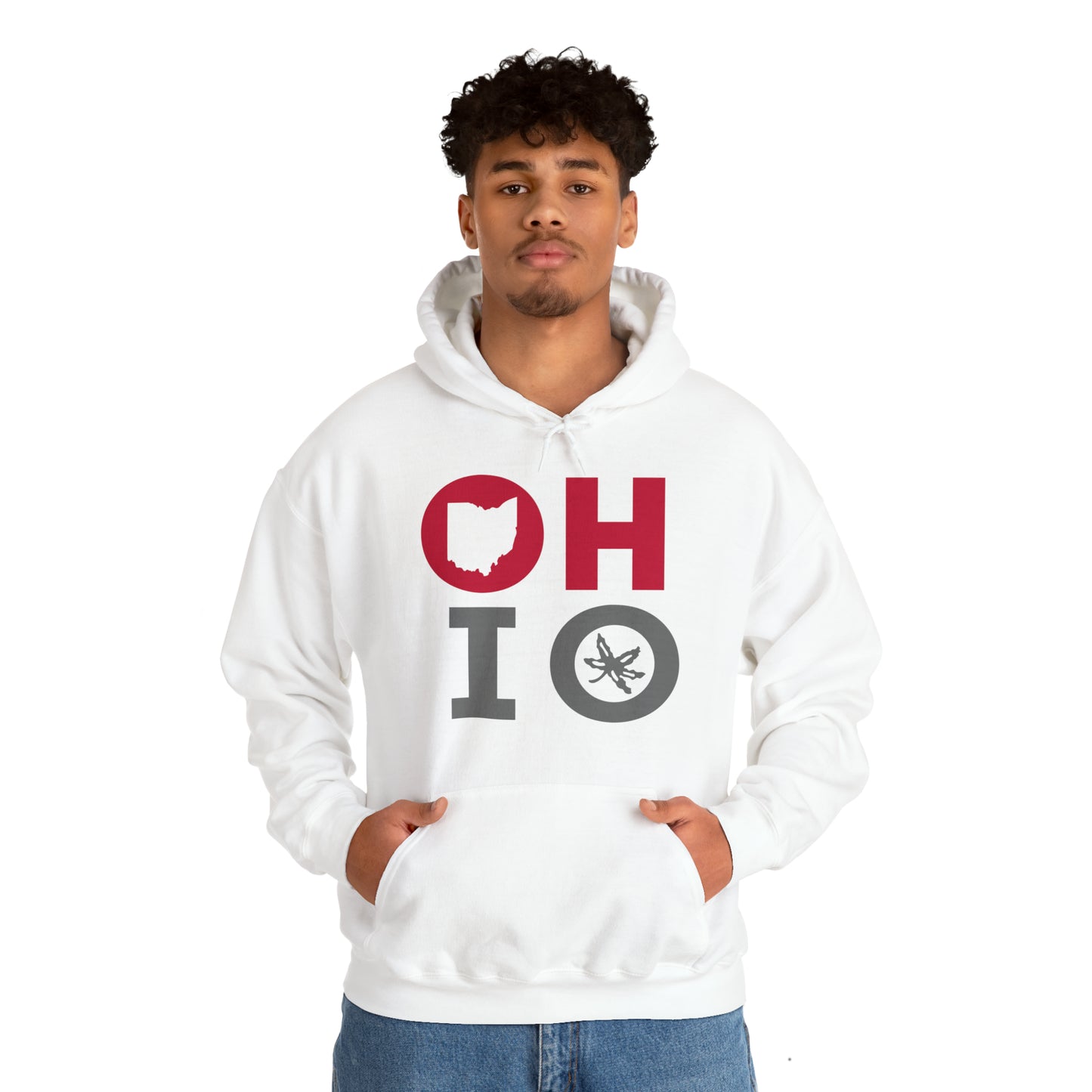 Ohio Scarlet and Gray Hooded Sweatshirt