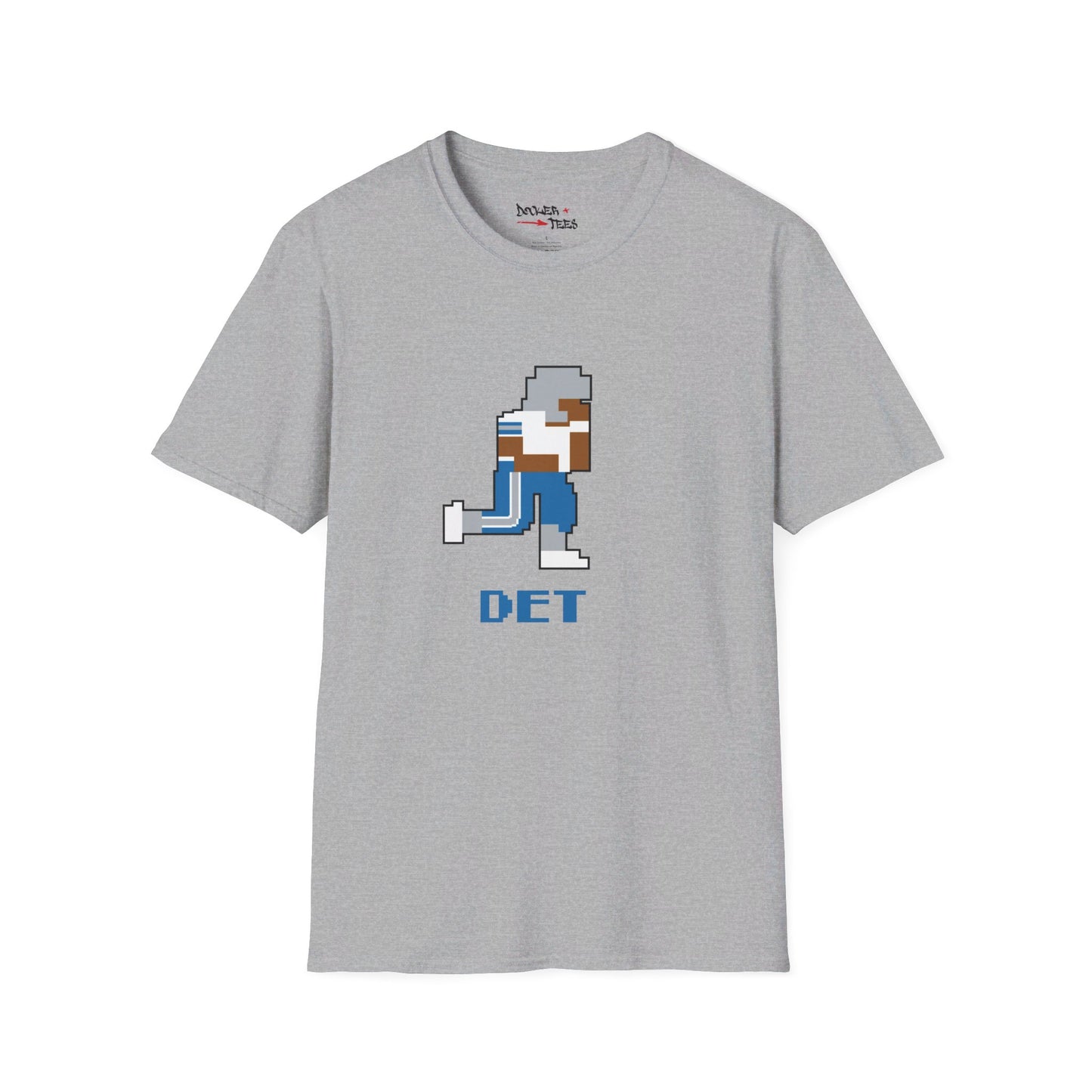 8-Bit Retro Detroit Football Unisex Softstyle T-Shirt