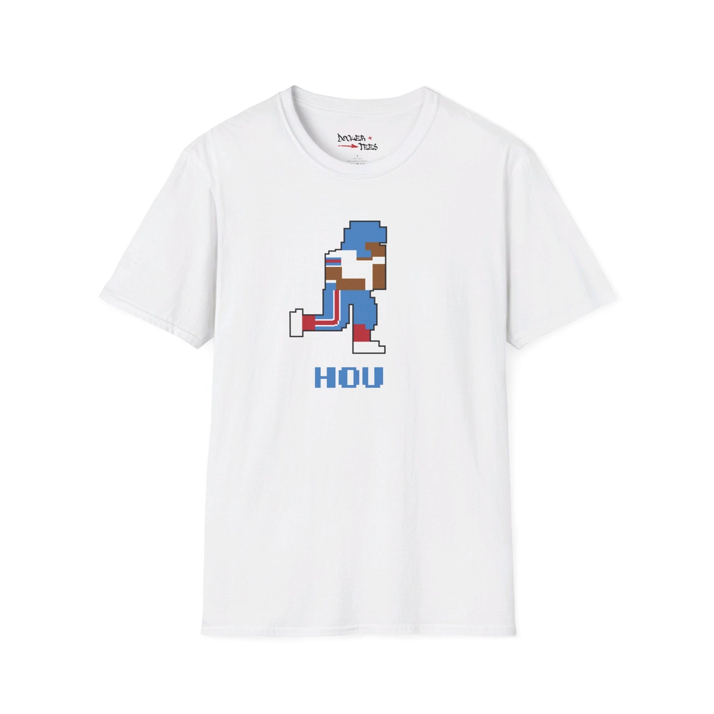 8-Bit Retro Throwback Houston Football Unisex Softstyle T-Shirt