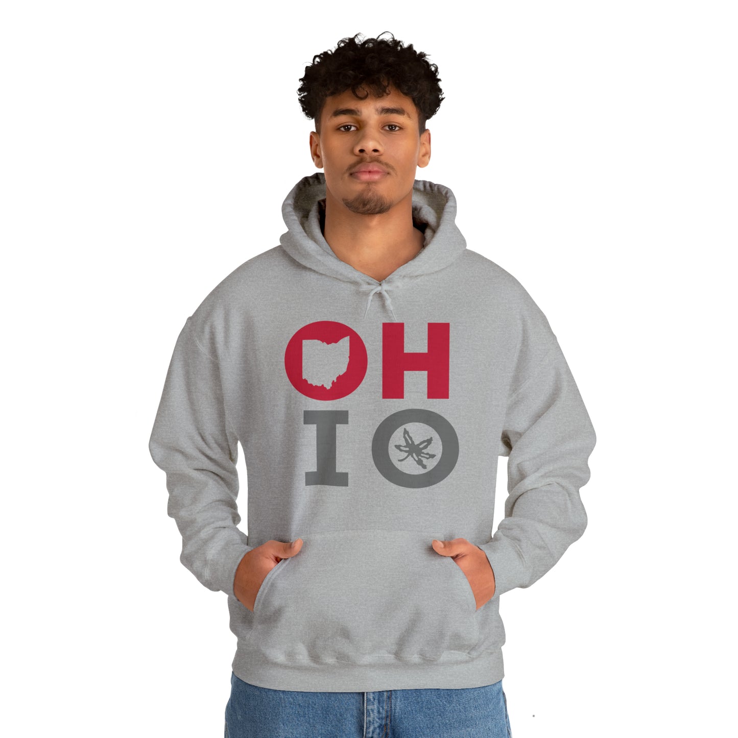 Ohio Scarlet and Gray Hooded Sweatshirt