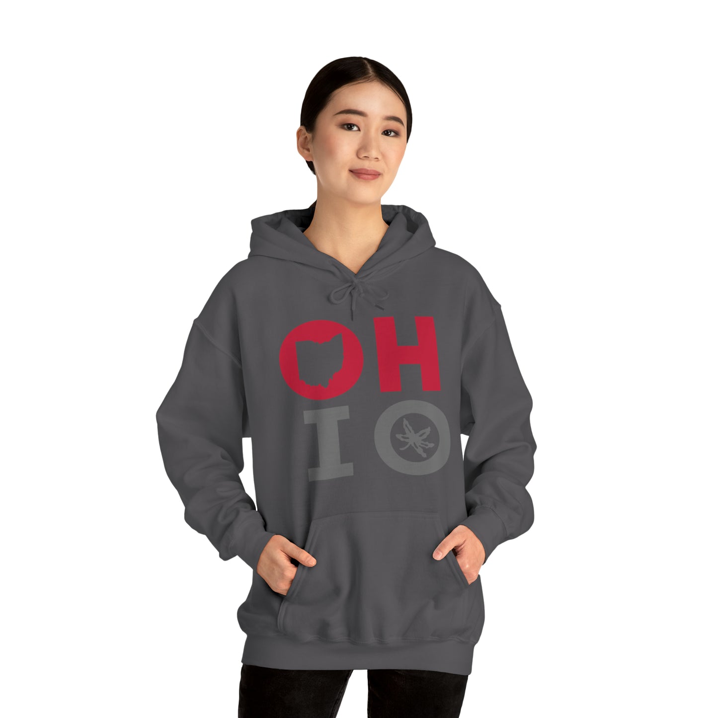 Ohio Scarlet and Gray Hooded Sweatshirt