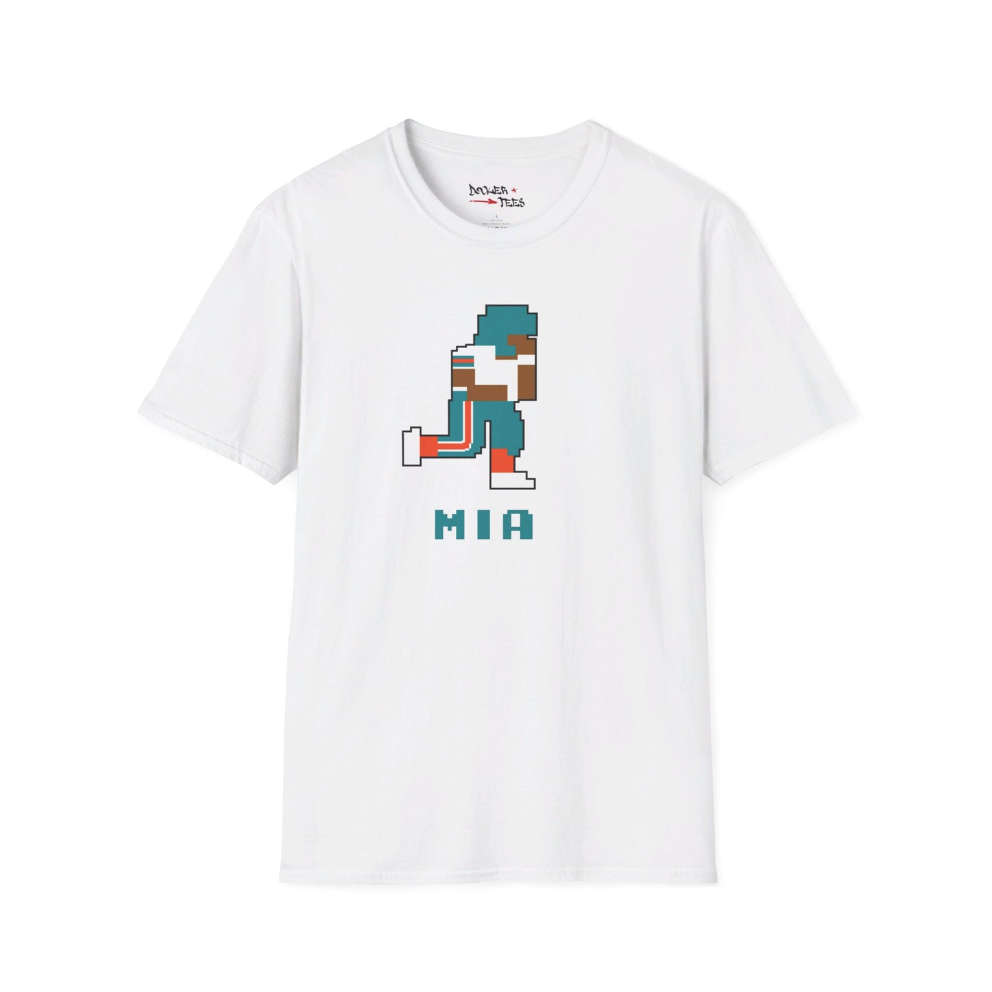 8-Bit Retro Miami Football Unisex Softstyle T-Shirt