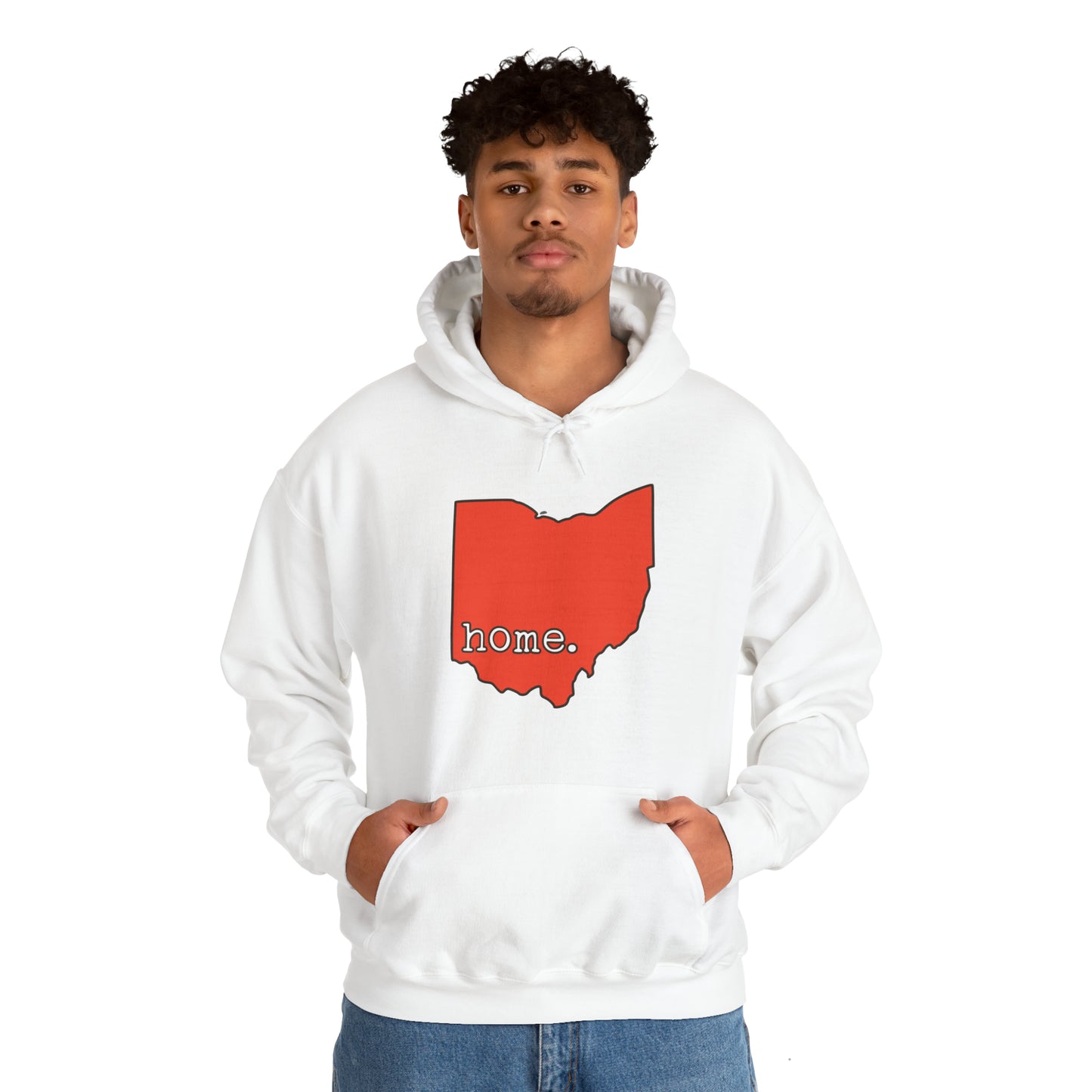 Ohio Home - Orange and Brown Hooded Sweatshirt