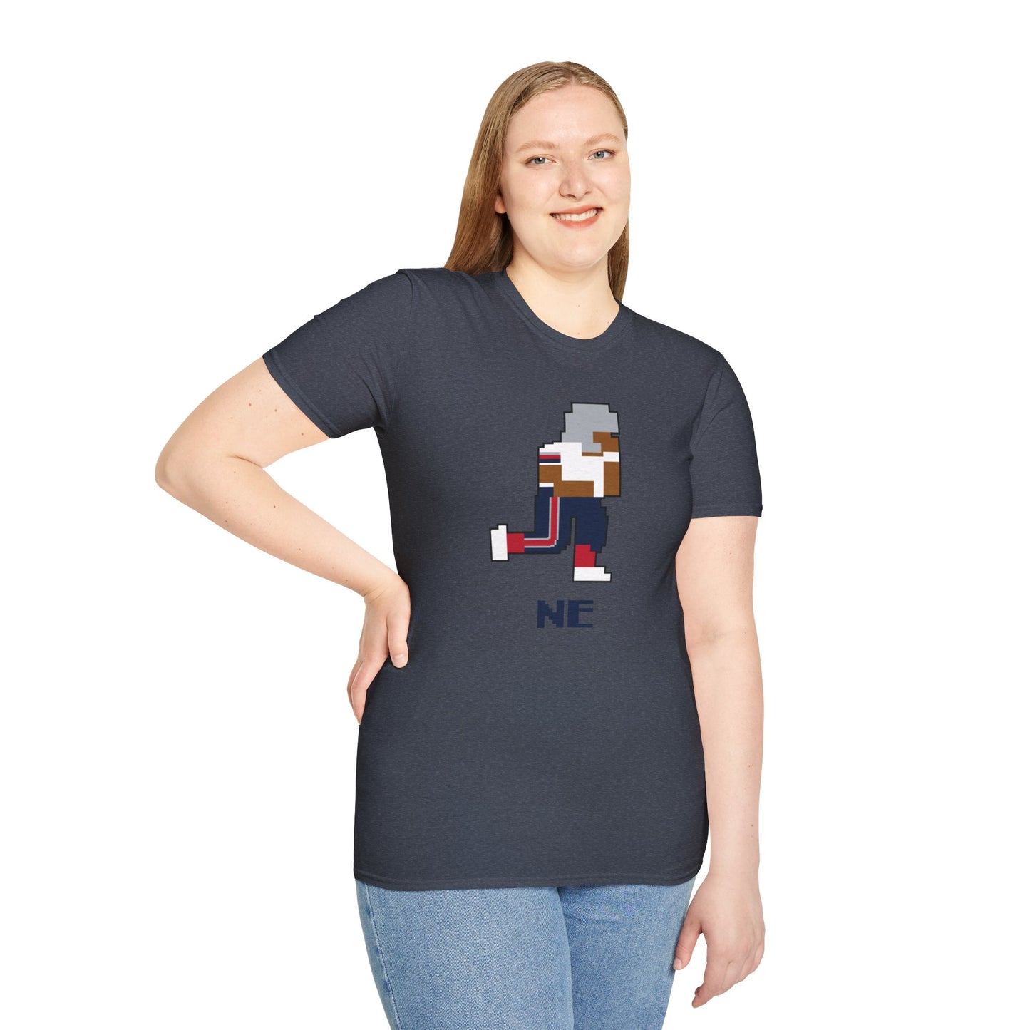 8-Bit Retro New England Patriots Unisex Softstyle T-Shirt