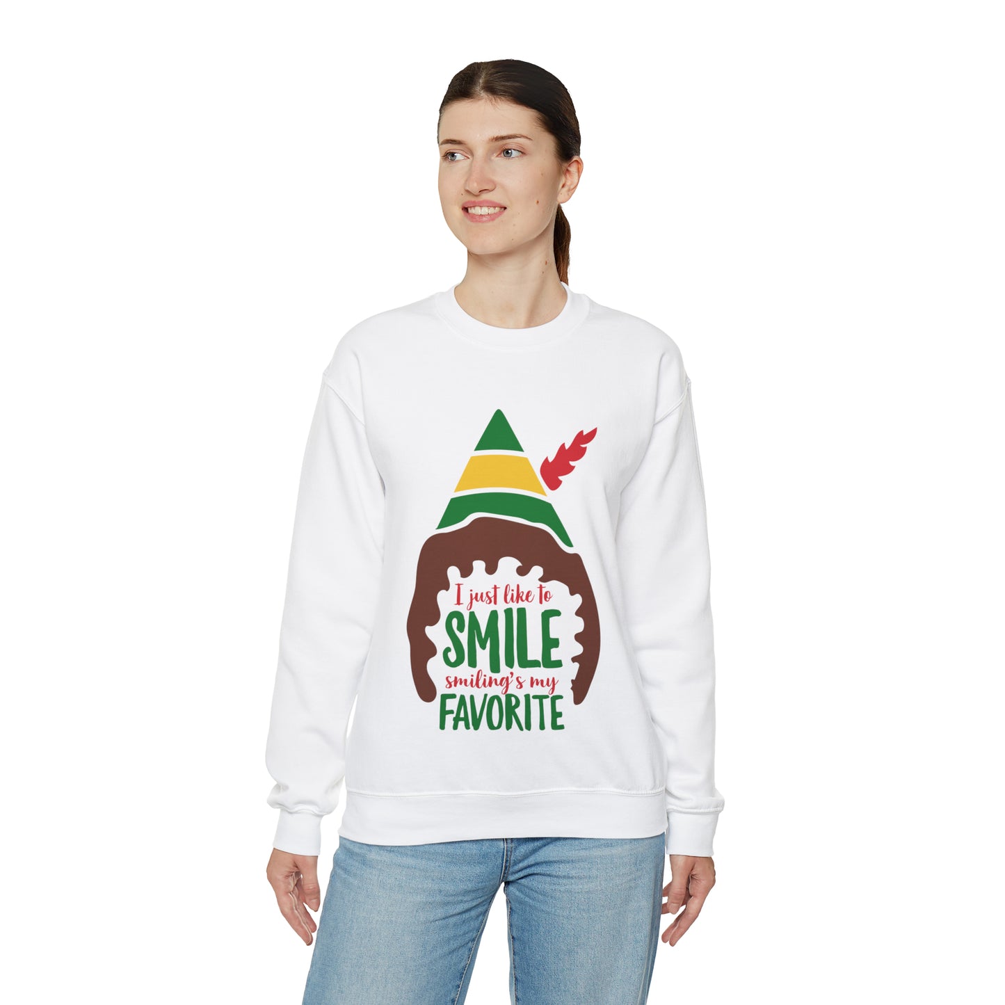 Elf - Smiling Is My Favorite Crewneck Sweatshirt