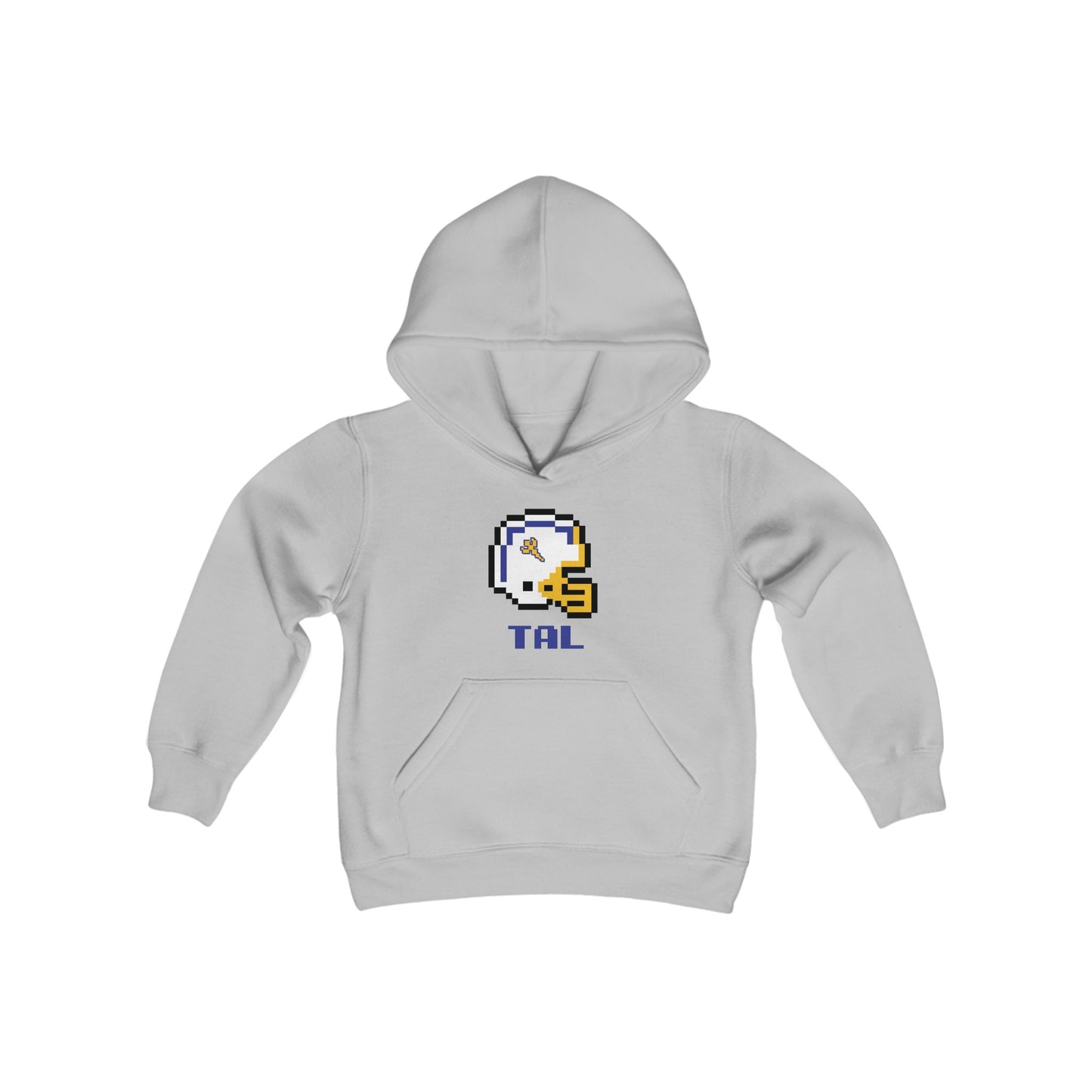 8-Bit Retro Tallmadge Helmet Youth Heavy Blend Hoodie