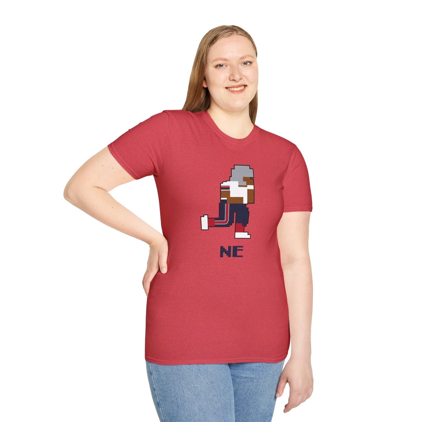 8-Bit Retro New England Patriots Unisex Softstyle T-Shirt