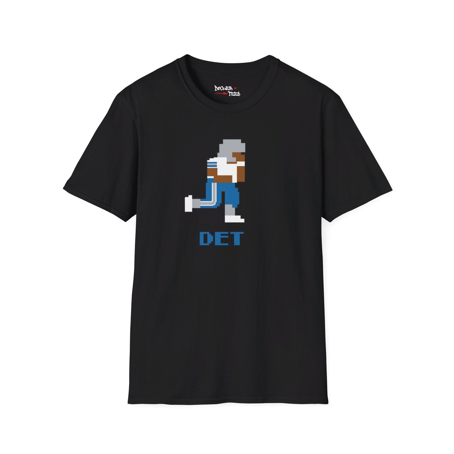 8-Bit Retro Detroit Football Unisex Softstyle T-Shirt