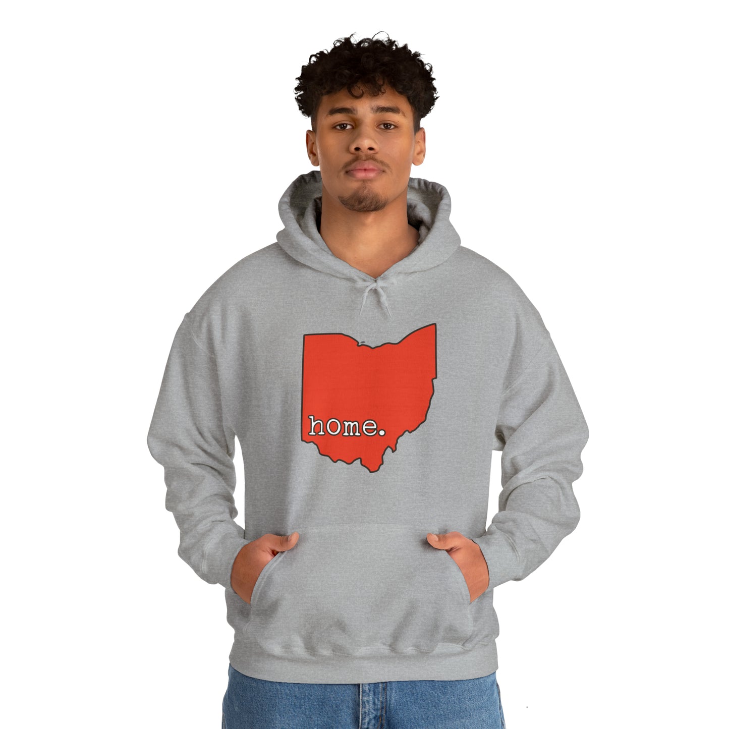 Ohio Home - Orange and Brown Hooded Sweatshirt