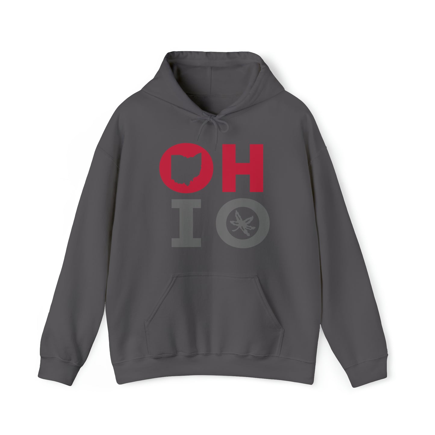 Ohio Scarlet and Gray Hooded Sweatshirt