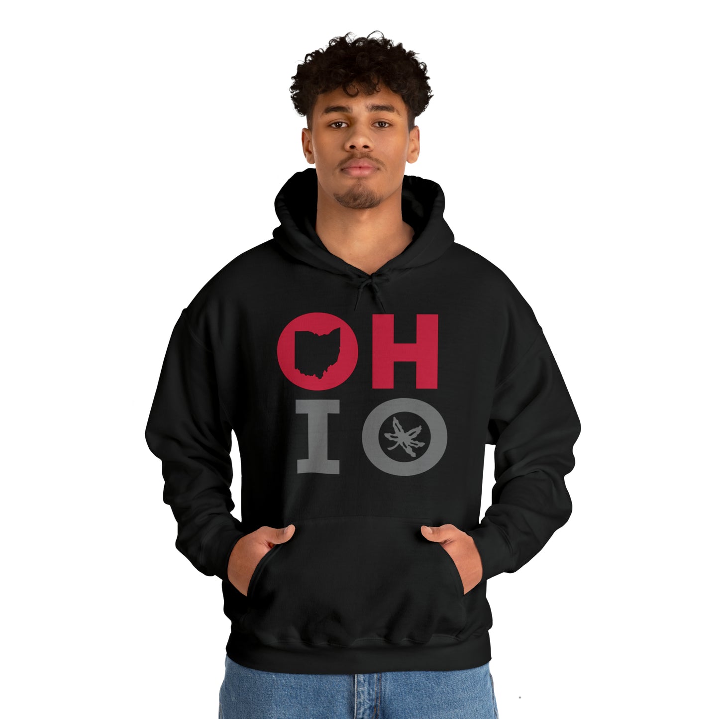 Ohio Scarlet and Gray Hooded Sweatshirt