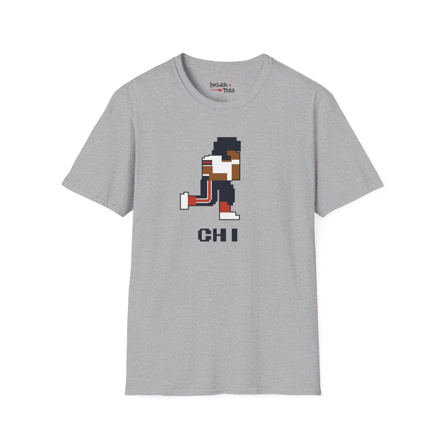 8-Bit Retro Chicago Football Unisex Softstyle T-Shirt