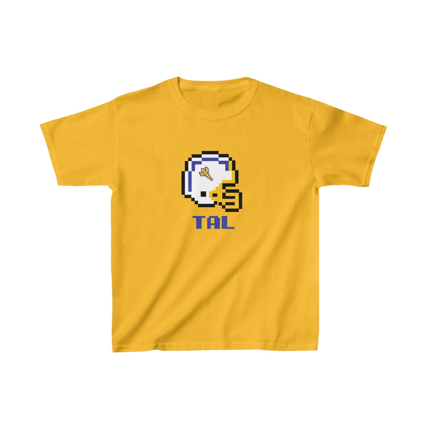 8-Bit Retro Helmet Tallmadge Football Youth Heavy Cotton T-shirt