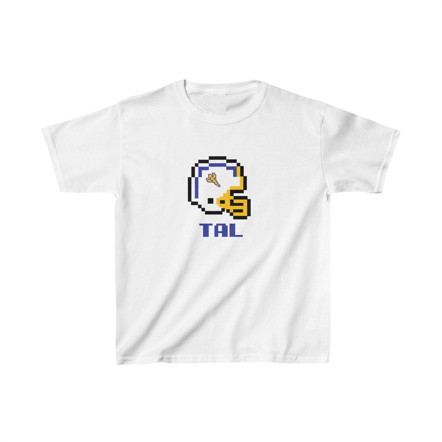 8-Bit Retro Helmet Tallmadge Football Youth Heavy Cotton T-shirt