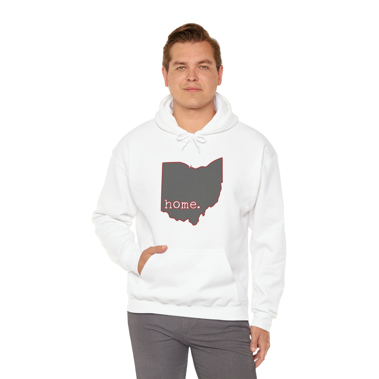 Ohio Home - Scarlet and Gray Hooded Sweatshirt