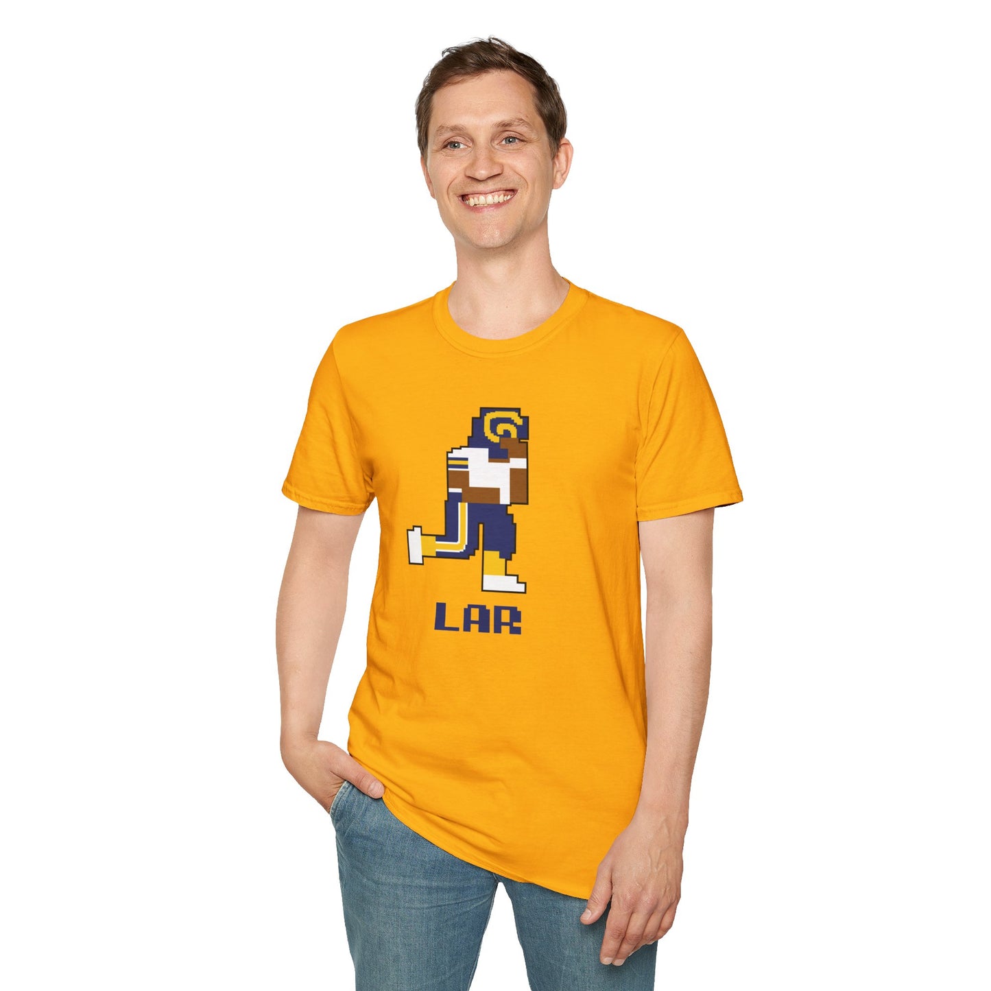 8-Bit Retro Los Angeles Rams Unisex Softstyle T-Shirt