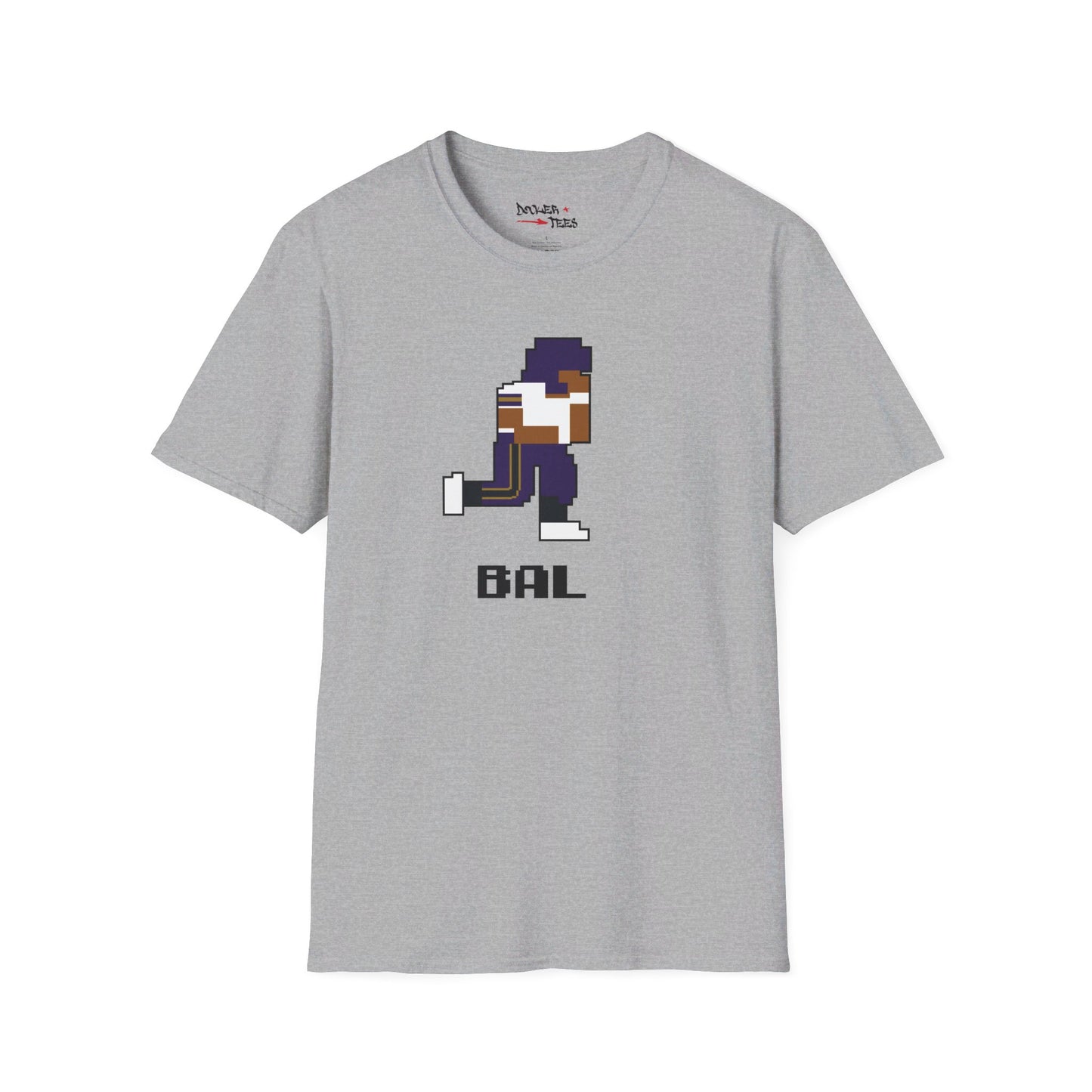 8-Bit Retro Baltimore Football Unisex Softstyle T-Shirt