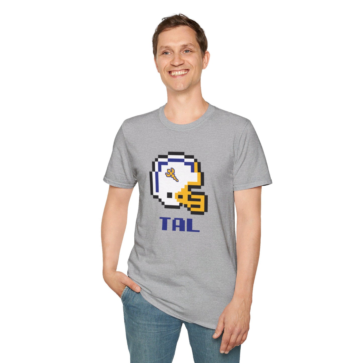 8-Bit Retro Tallmadge Helmet Unisex Softstyle T-Shirt