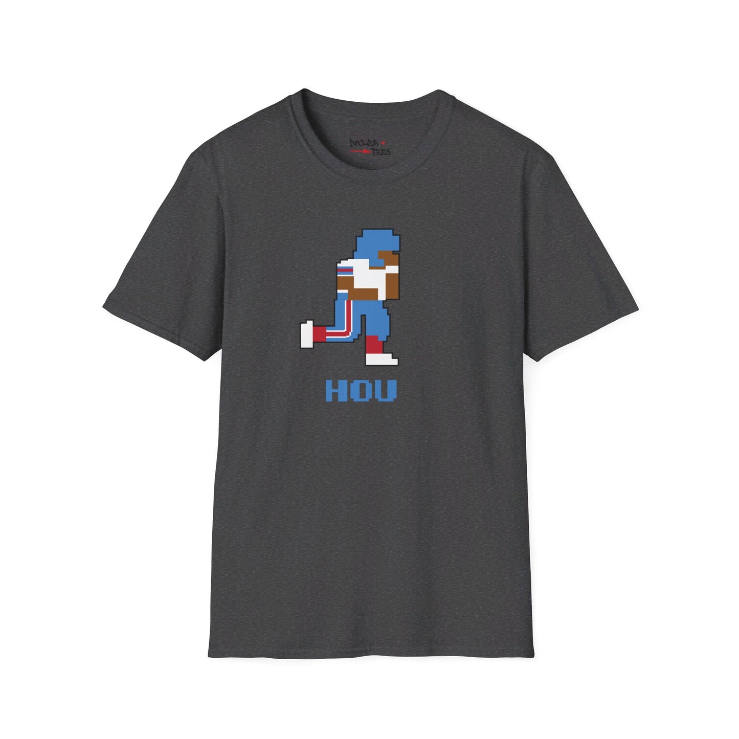 8-Bit Retro Throwback Houston Football Unisex Softstyle T-Shirt