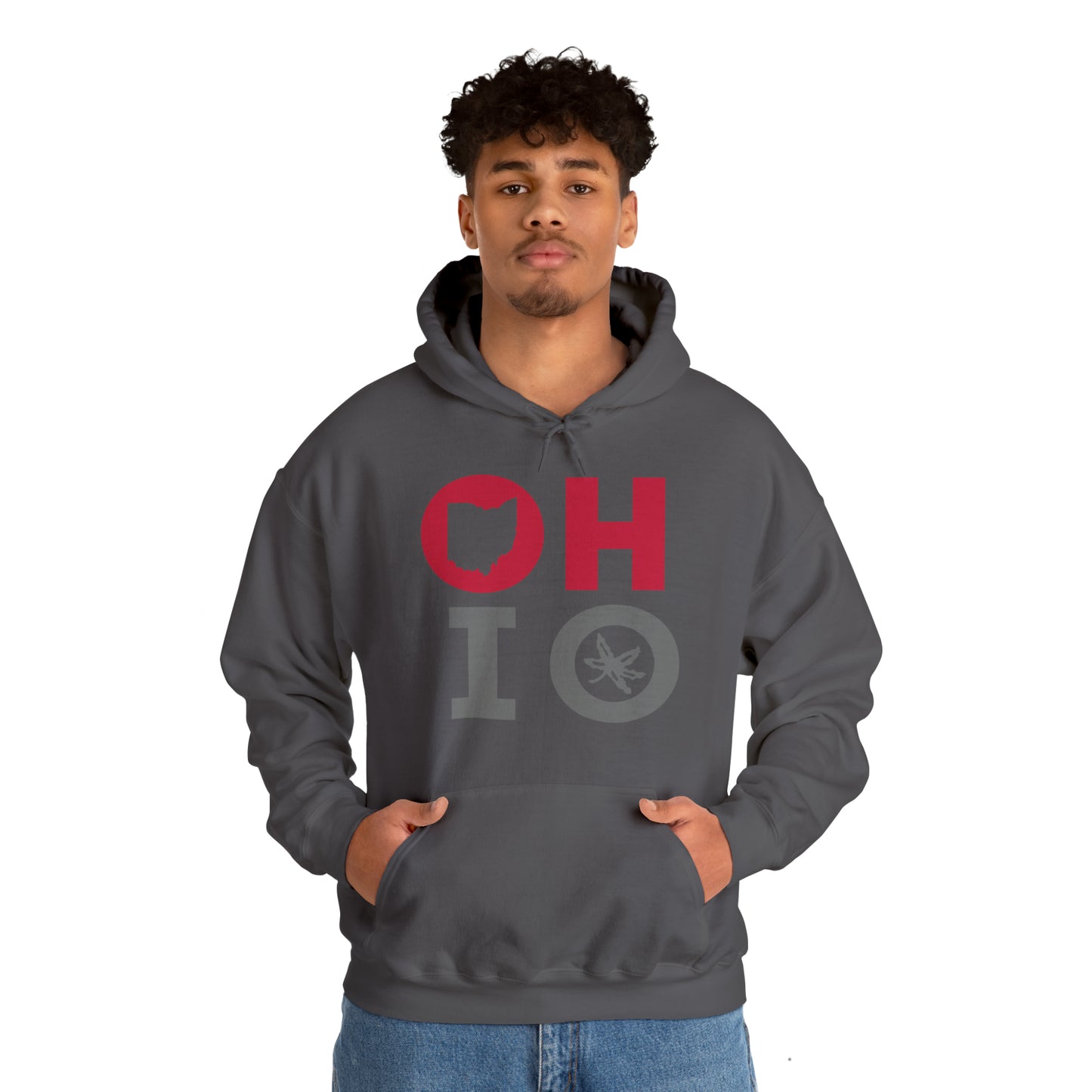 Ohio Scarlet and Gray Hooded Sweatshirt