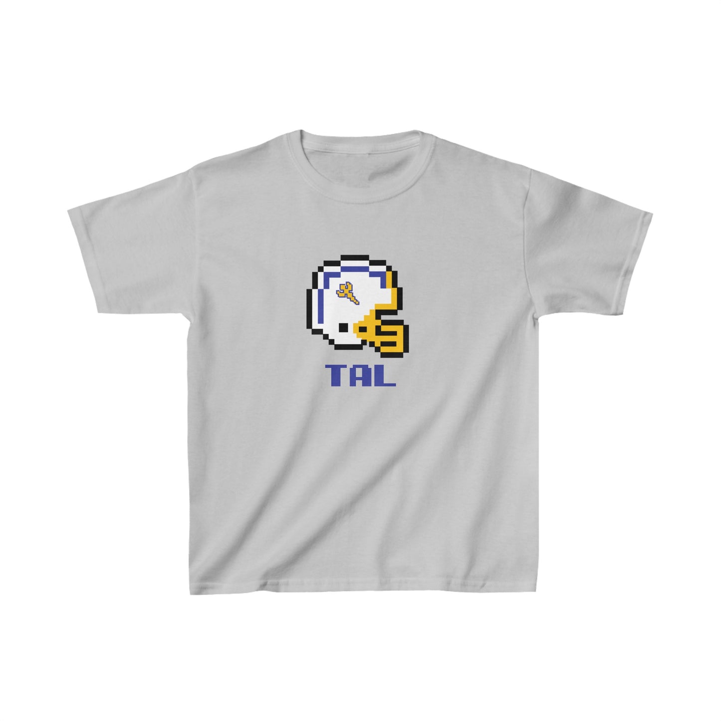 8-Bit Retro Helmet Tallmadge Football Youth Heavy Cotton T-shirt