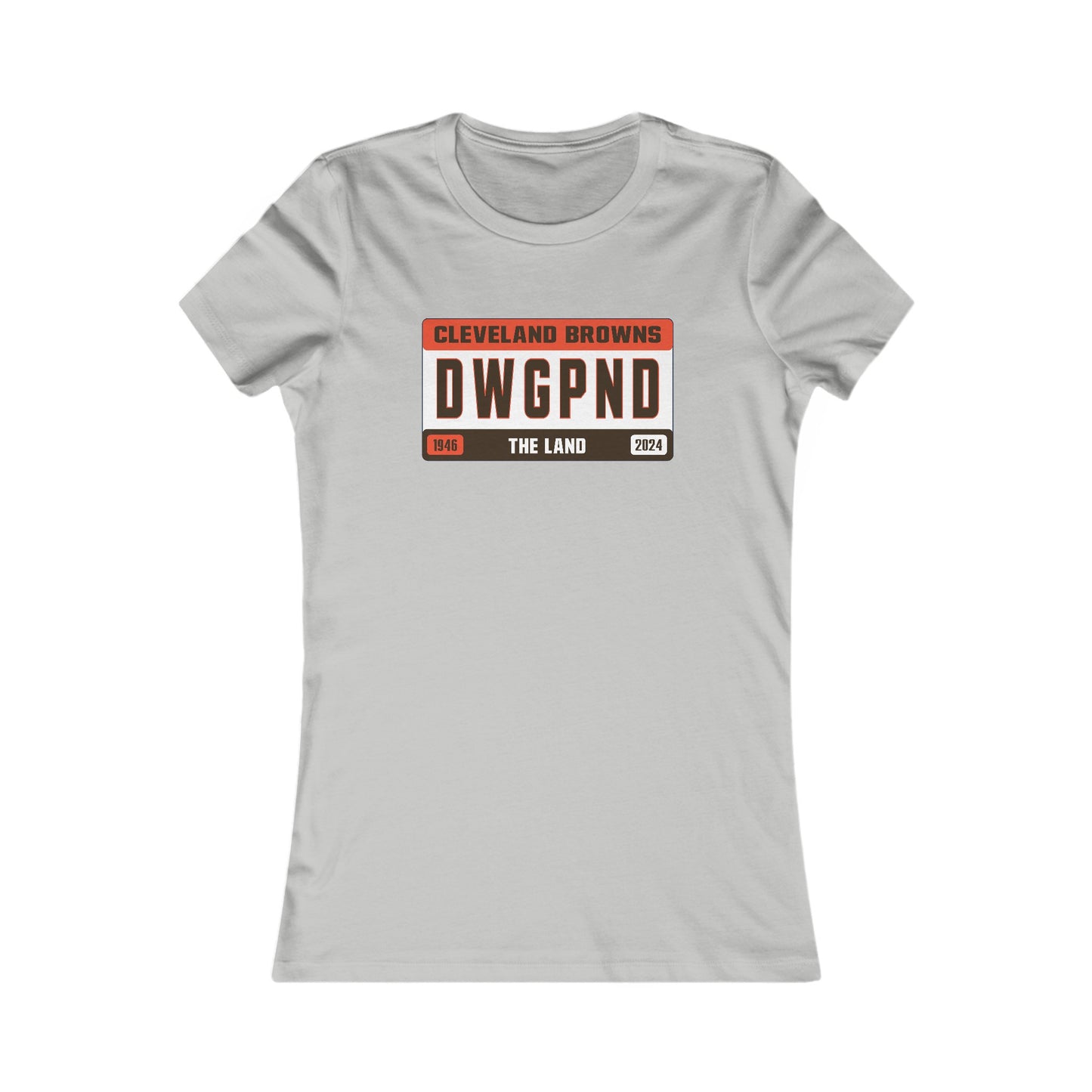 Cleveland Browns License Plate Women's Favorite Tee