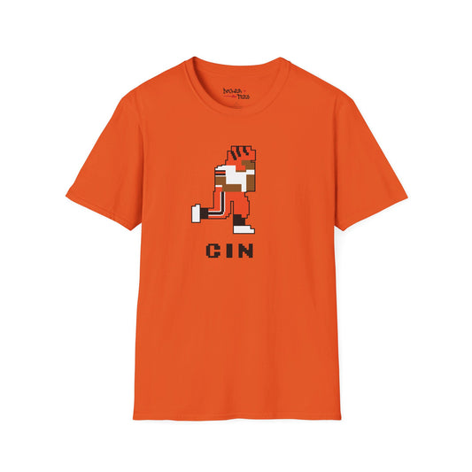 8-Bit Retro Cincinnati Football Unisex Softstyle T-Shirt