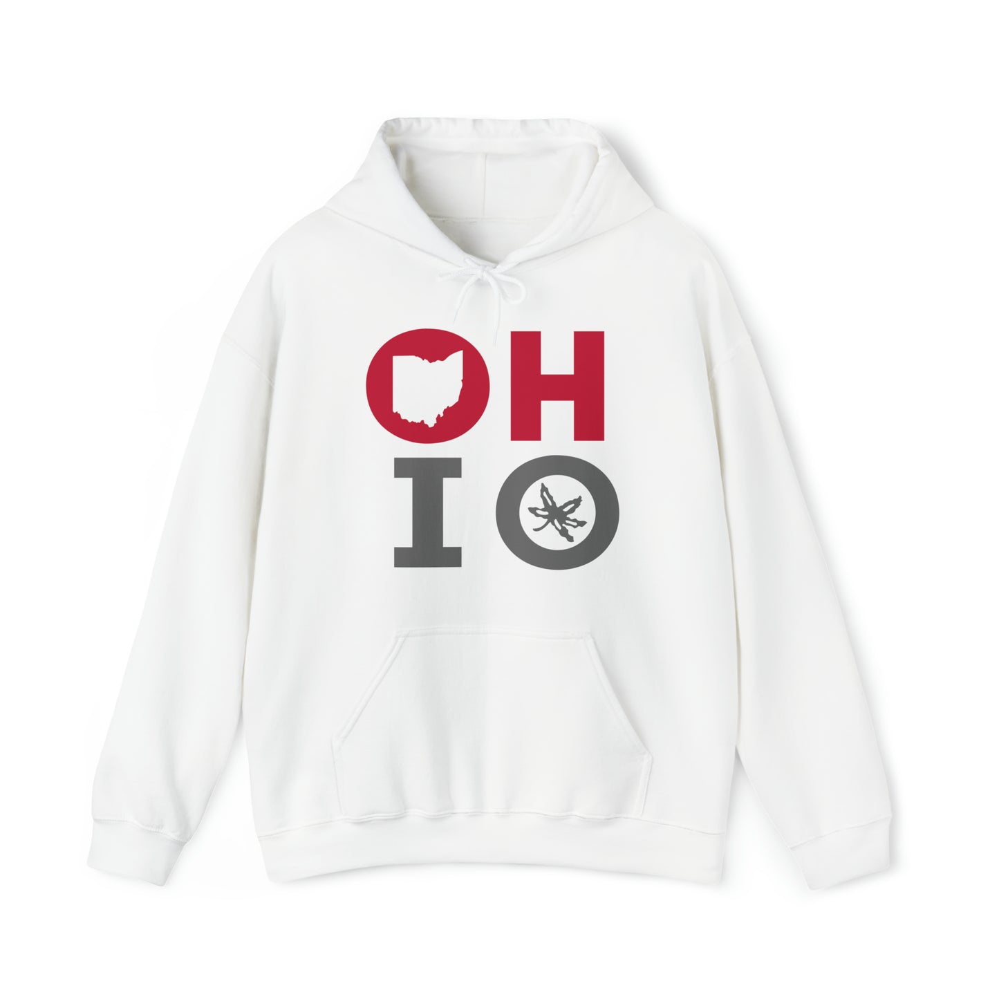 Ohio Scarlet and Gray Hooded Sweatshirt