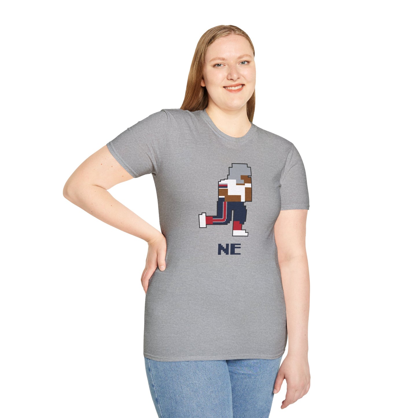 8-Bit Retro New England Patriots Unisex Softstyle T-Shirt