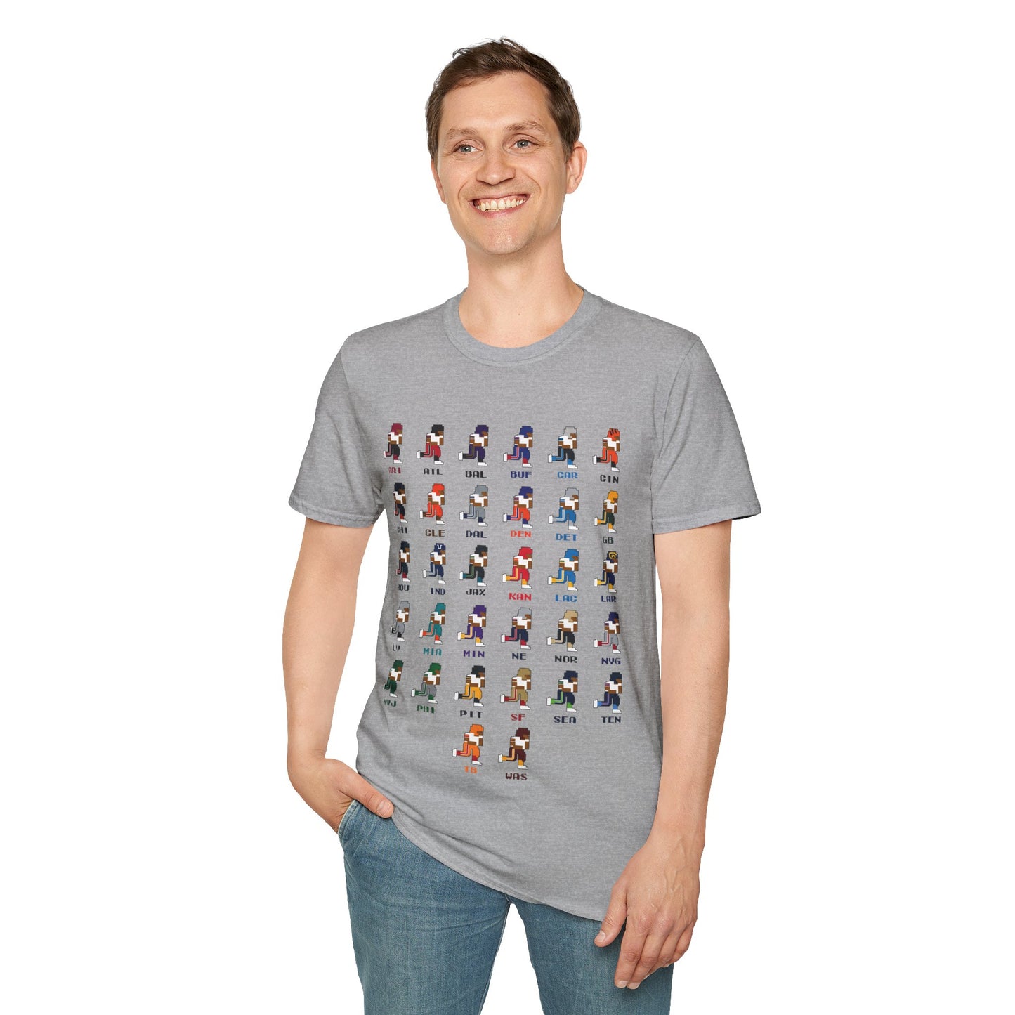 8-Bit Retro All 32 Football Teams T-Shirt