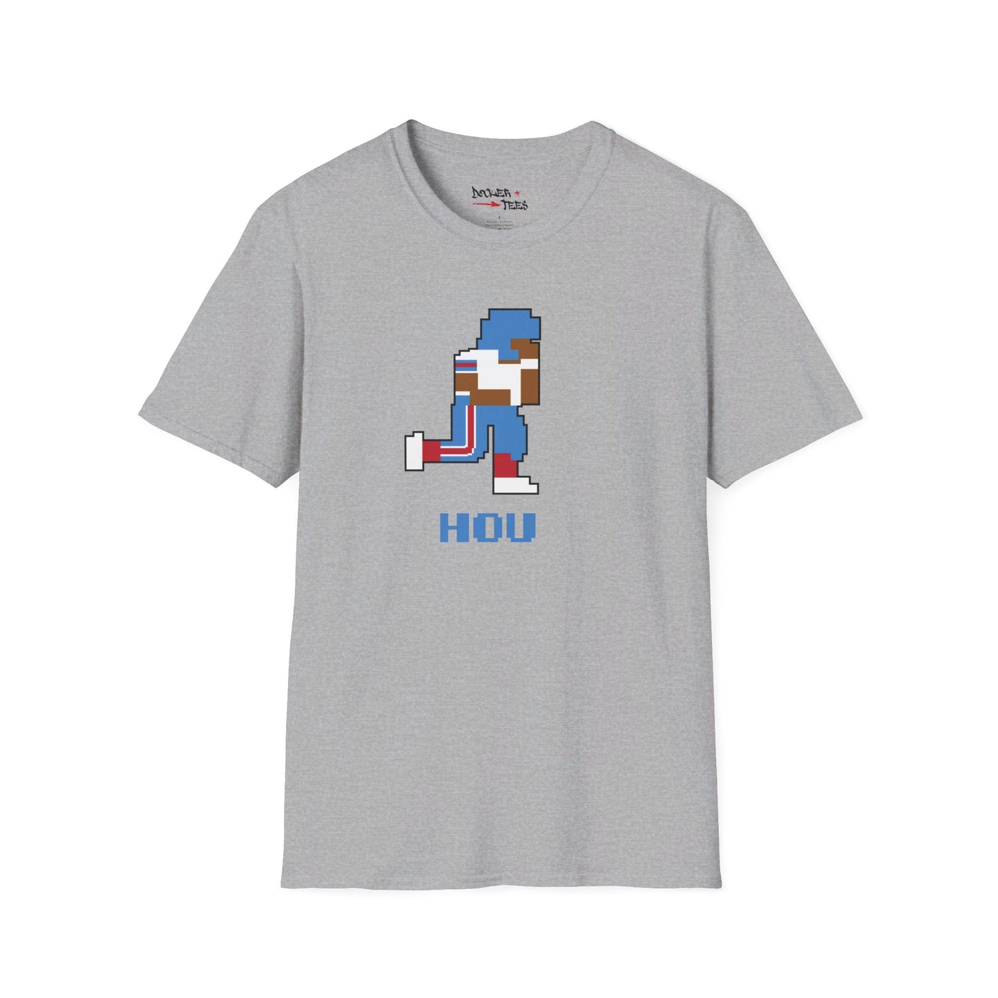 8-Bit Retro Throwback Houston Football Unisex Softstyle T-Shirt