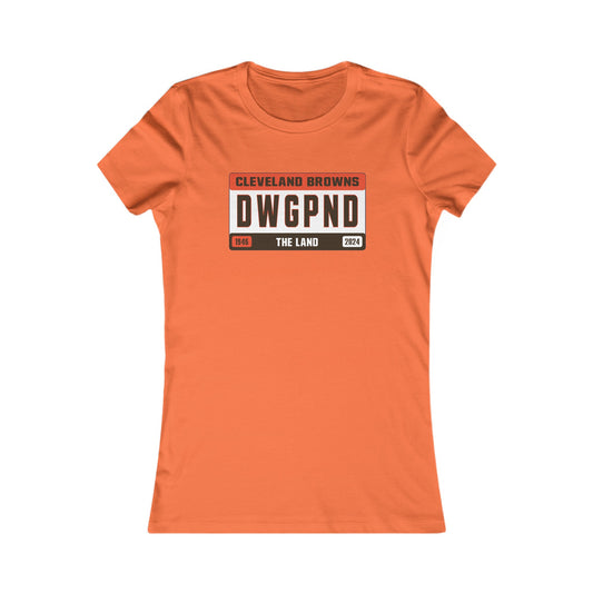 Cleveland Browns License Plate Women's Favorite Tee