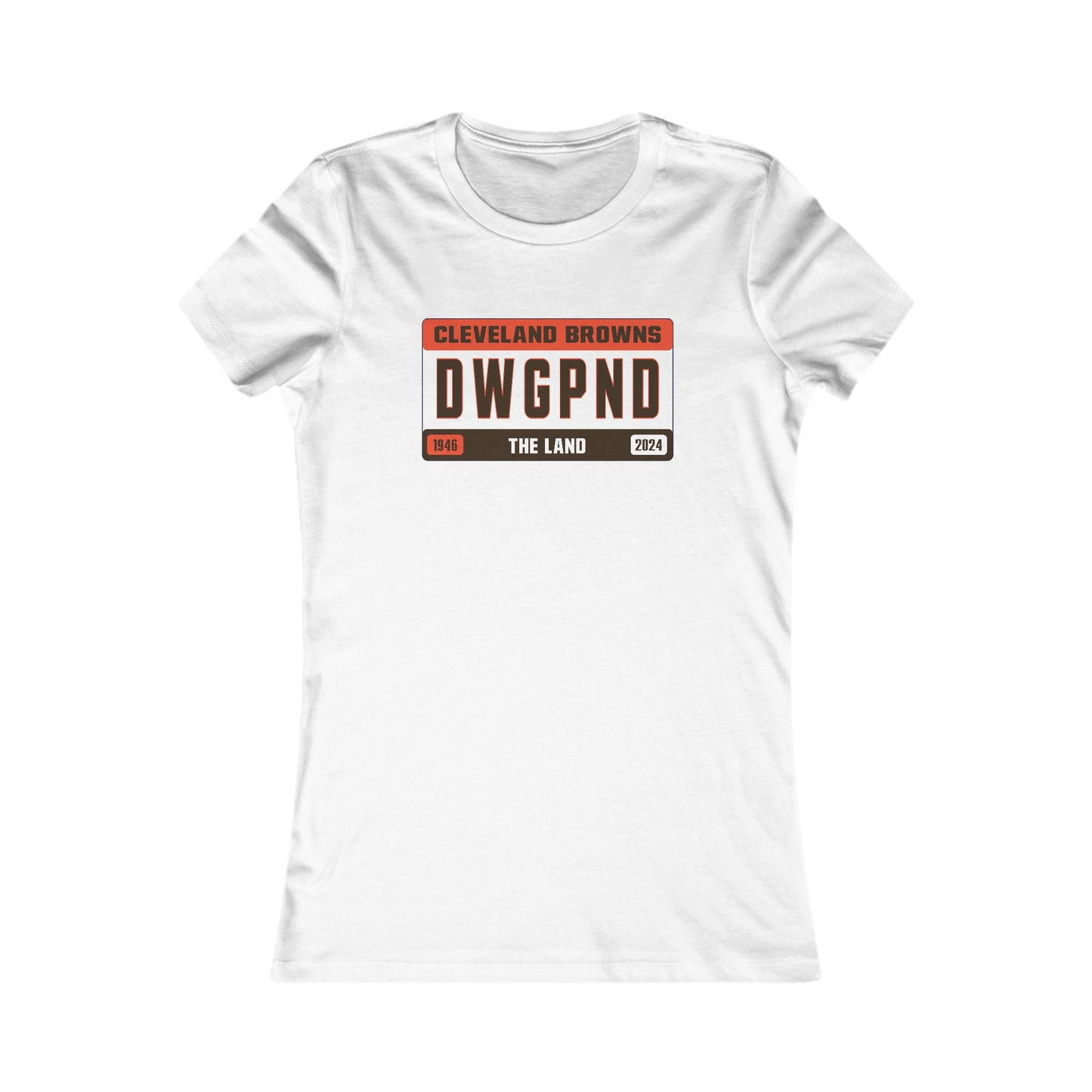 Cleveland Browns License Plate Women's Favorite Tee