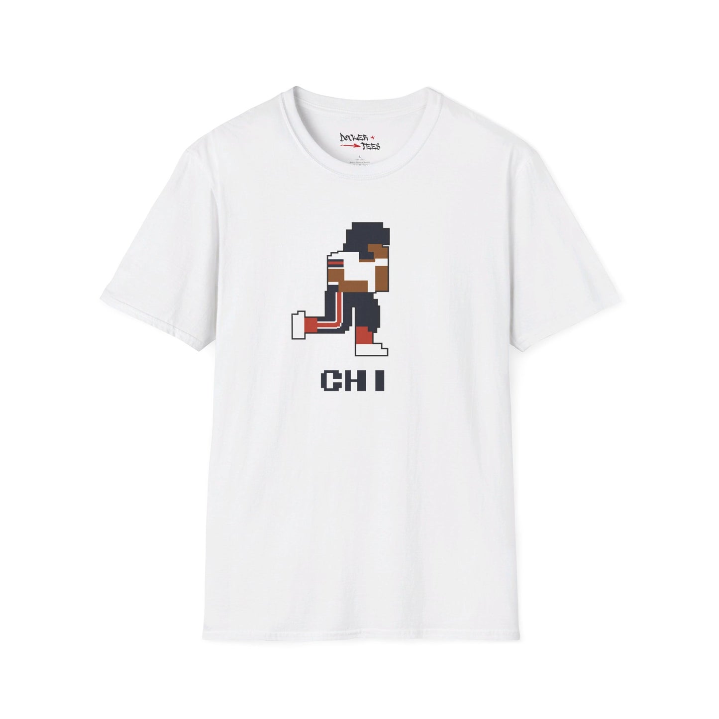 8-Bit Retro Chicago Football Unisex Softstyle T-Shirt